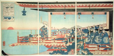 Kiyomori Arresting the Sunset by Incantations by Utagawa Kuniyoshi